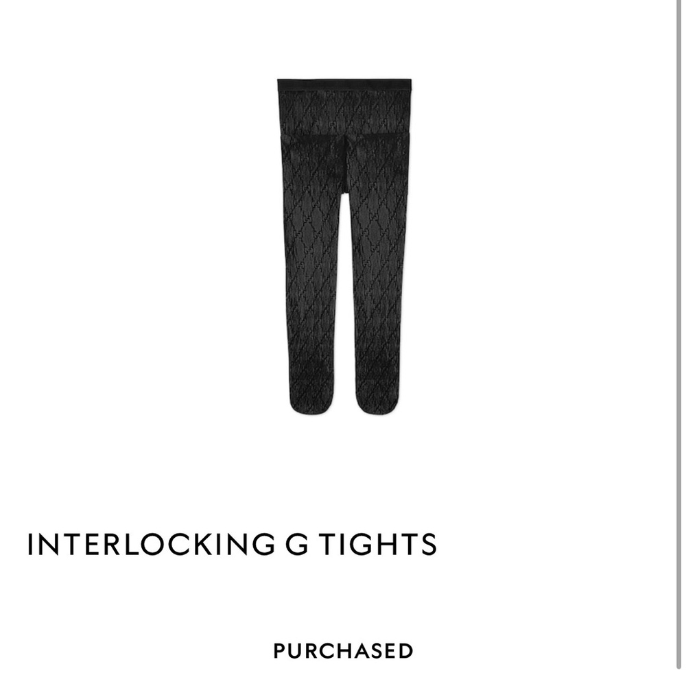 Gucci Interlocking G Tights Black Small NWT - Picture 5 of 5